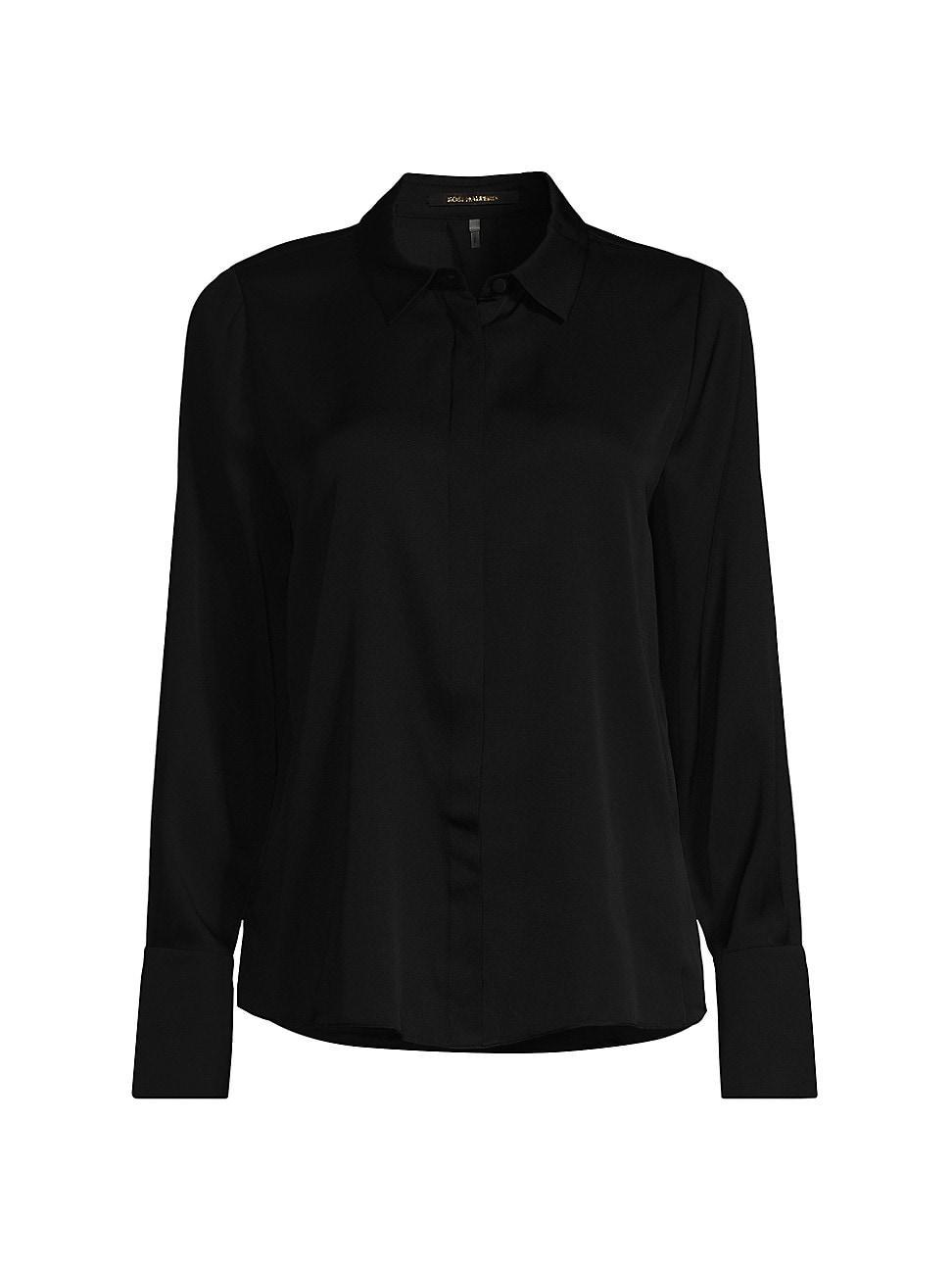 Larissa Split-Cuff Button-Down Blouse Product Image