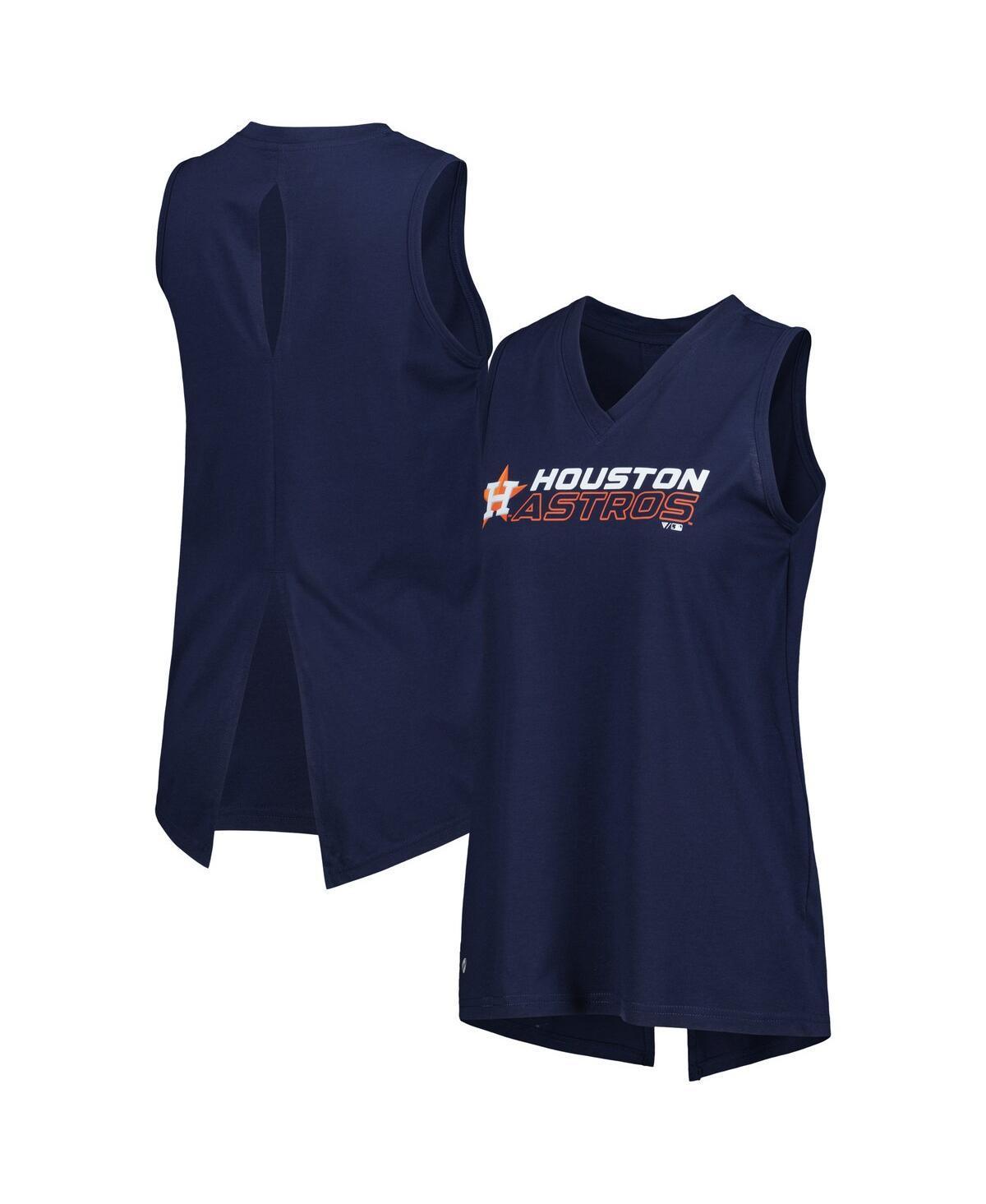 Womens Levelwear Houston Astros Paisley Chase V-Neck Tank Top Blue Product Image