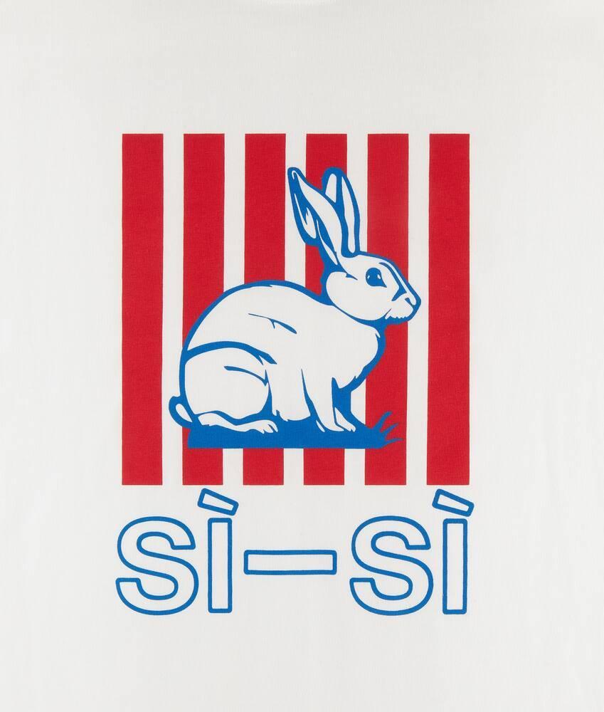 Men's Cotton Printed Jersey T-Shirt in White Product Image