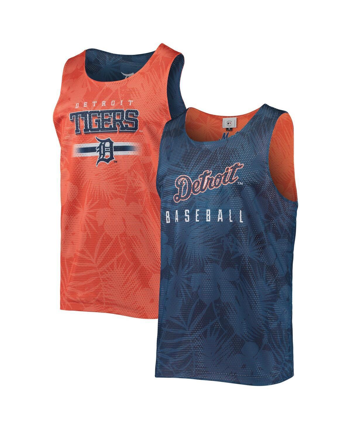 Mens FOCO Detroit Tigers Floral Reversible Mesh Tank Top Blue Product Image