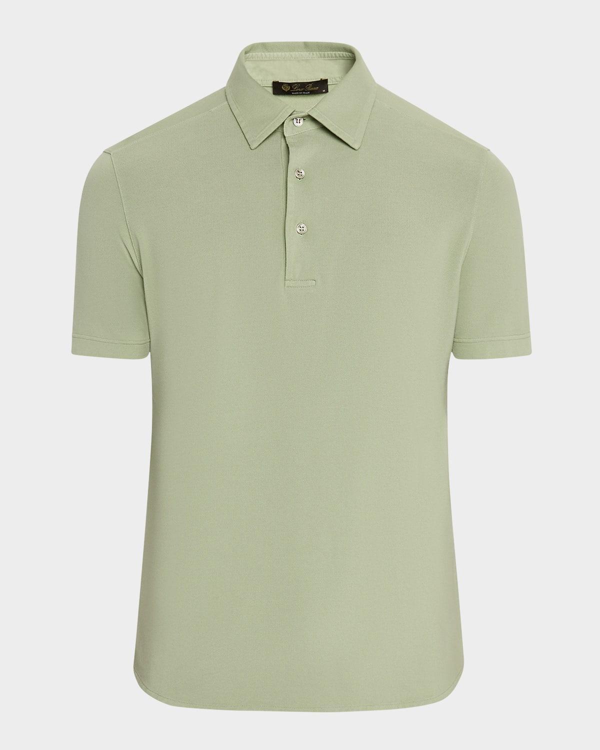 Men's Cotton Pique Polo Shirt Product Image