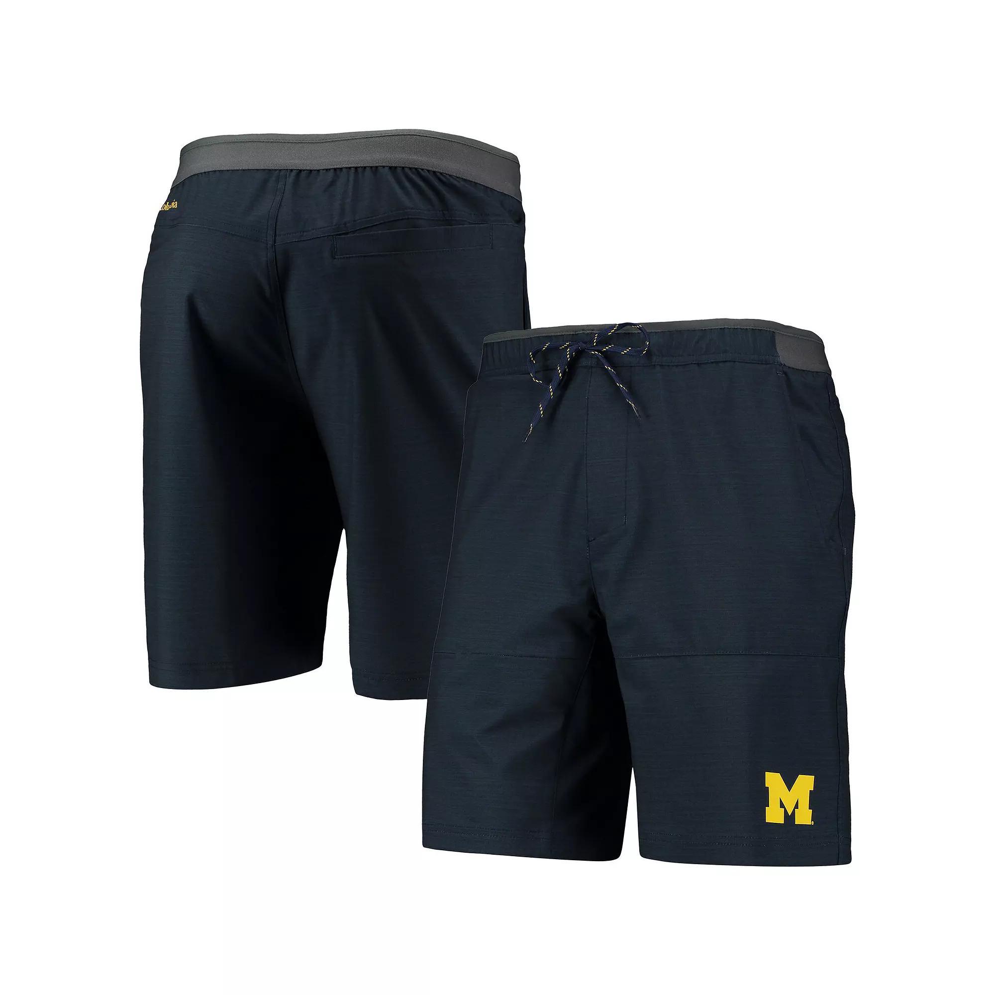 Men's Columbia Navy Michigan Wolverines Twisted Creek Omni-Shield Shorts, Size: Small, Blue Product Image