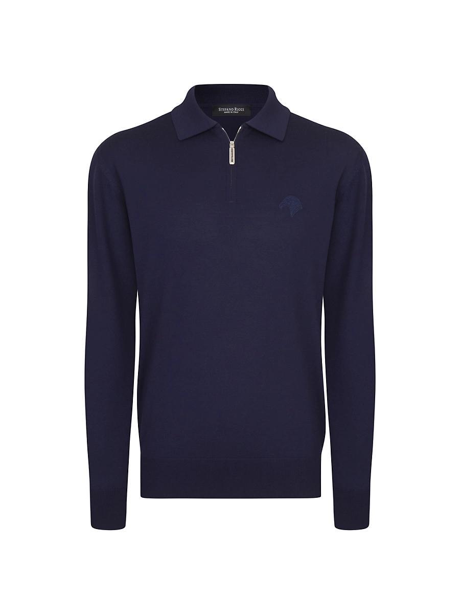 Mens Zip Polo Shirt Product Image