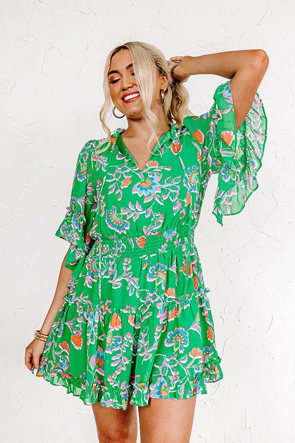 Try Your Luck Dress in Kelly Green Product Image