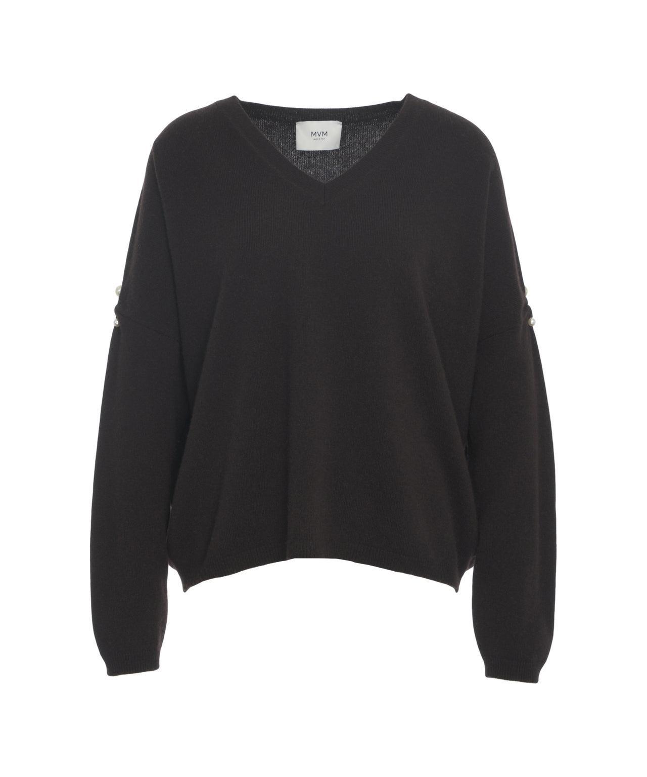 Cashmere sweater with pearl detail Product Image