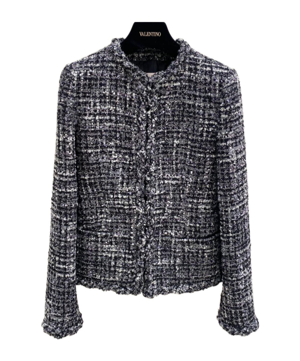 VALENTINO Tweed Jacket In Black Product Image