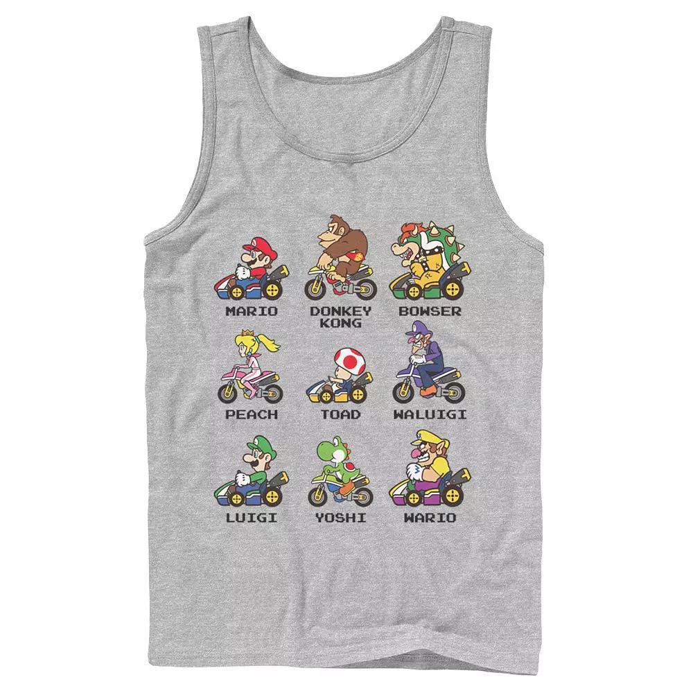 Men's Nintendo Mario Kart Racers Side View Names Tank Top,  Product Image