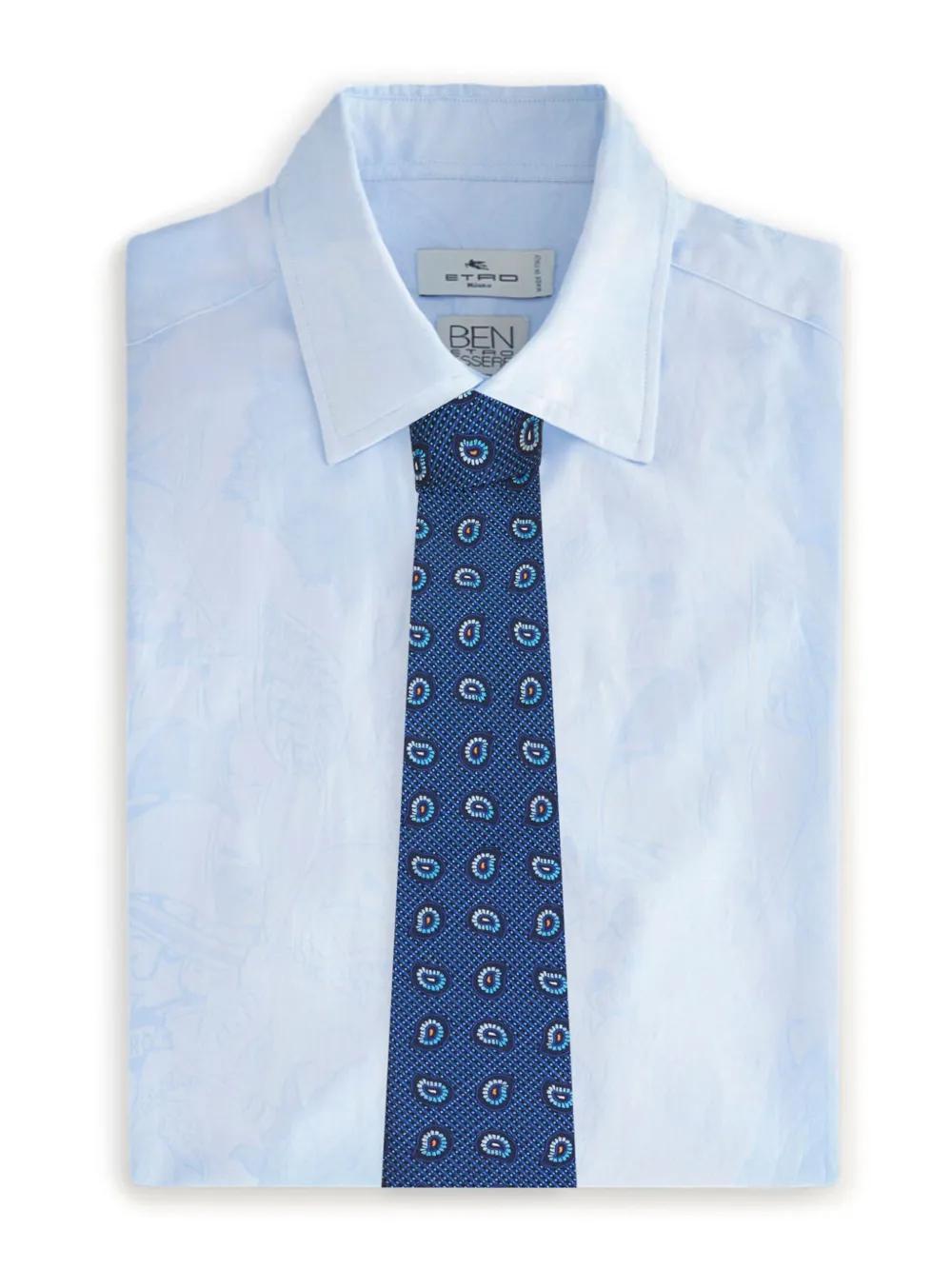 ETRO Paisley-pattern Silk Tie In Blue Product Image