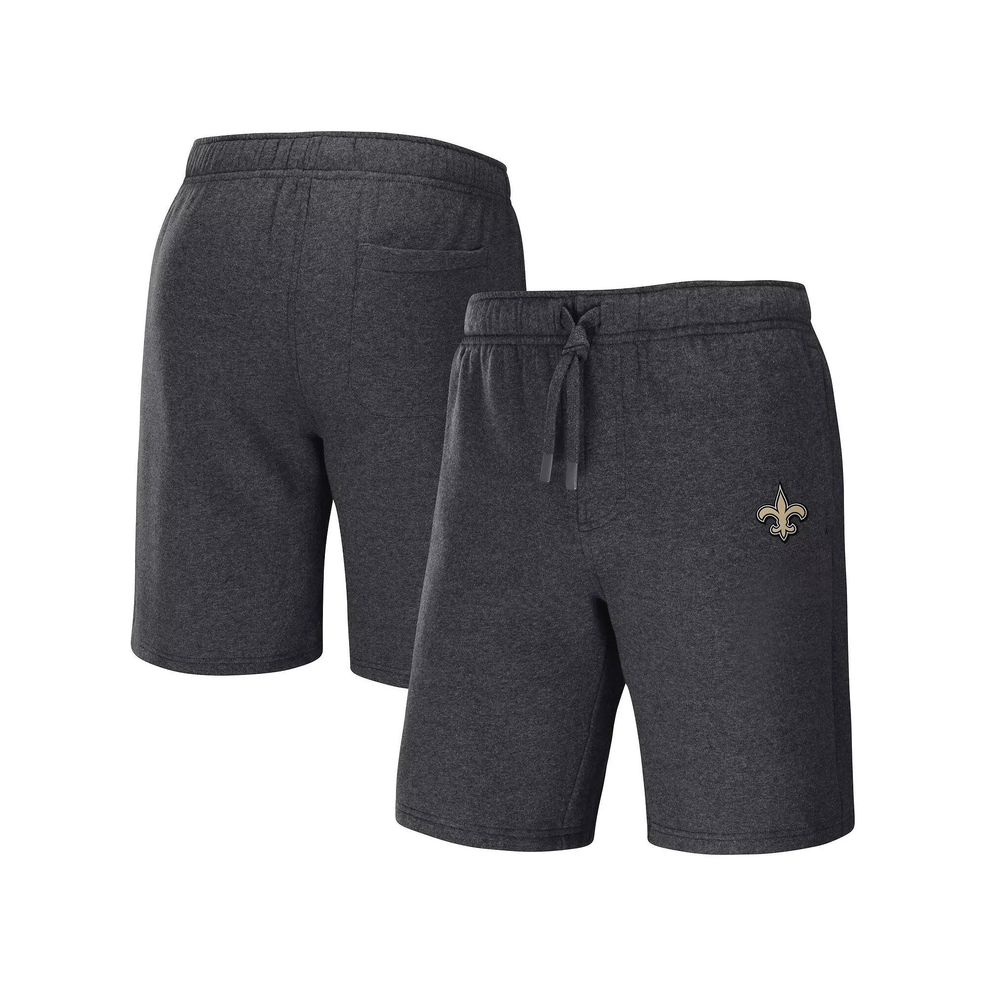 Men's NFL x Darius Rucker Collection by Fanatics Heather Charcoal New Orleans Saints Logo Shorts,  Product Image