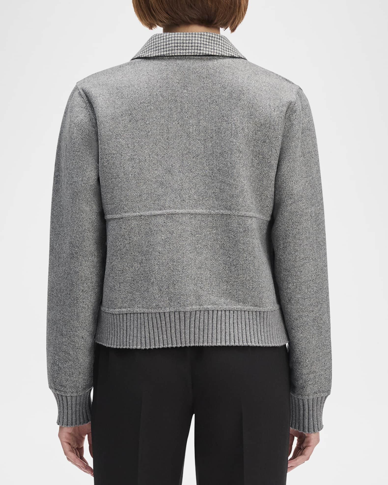 The City Herringbone Bomber Jacket  Product Image