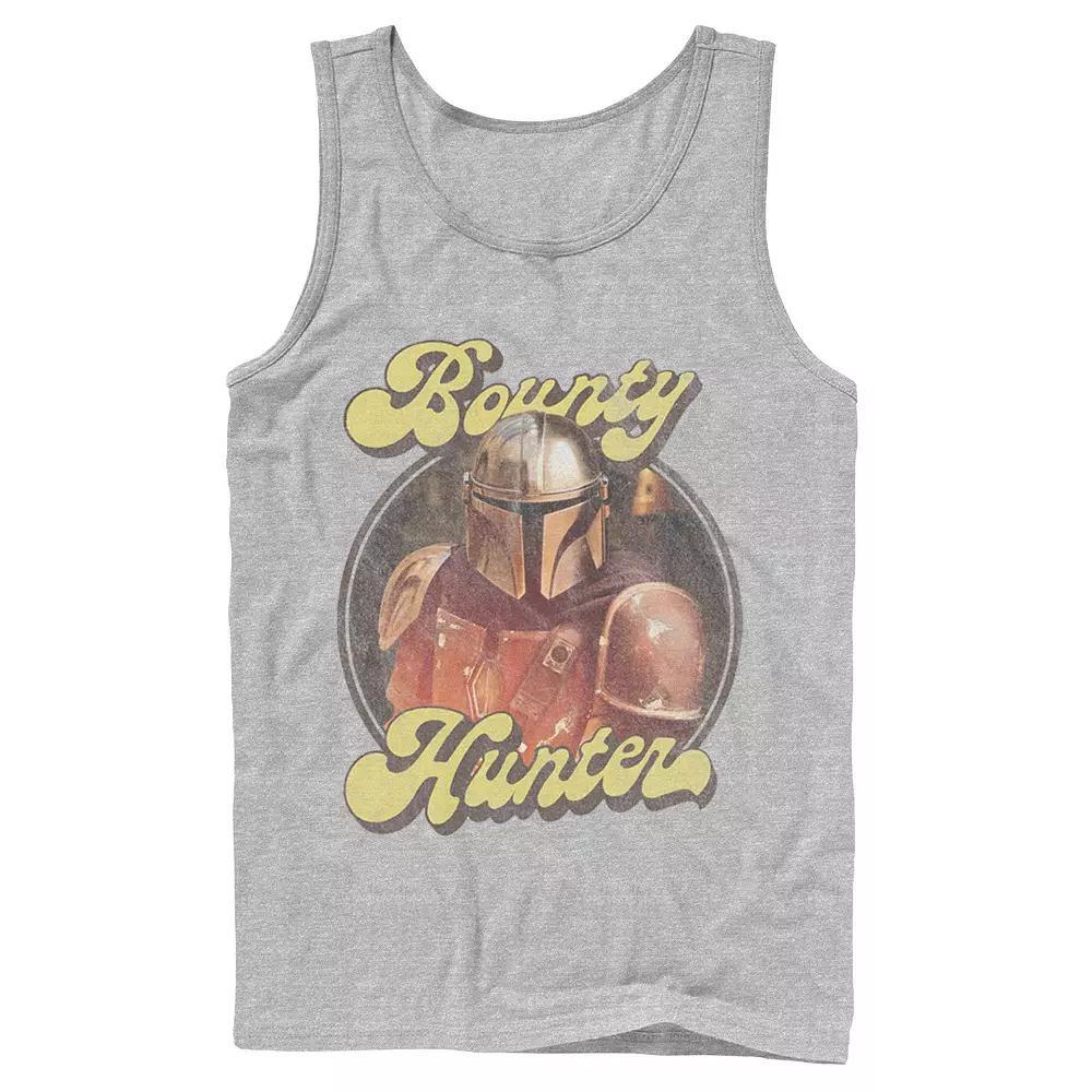 Men's Star Wars The Mandalorian Retro Bounty Hunter Tank Top, Size: XXL, Athletic Grey Product Image