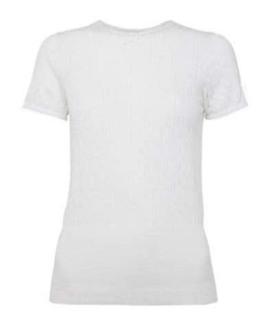 JW ANDERSON Cotton Pointelle-knit T-shirt In White Product Image