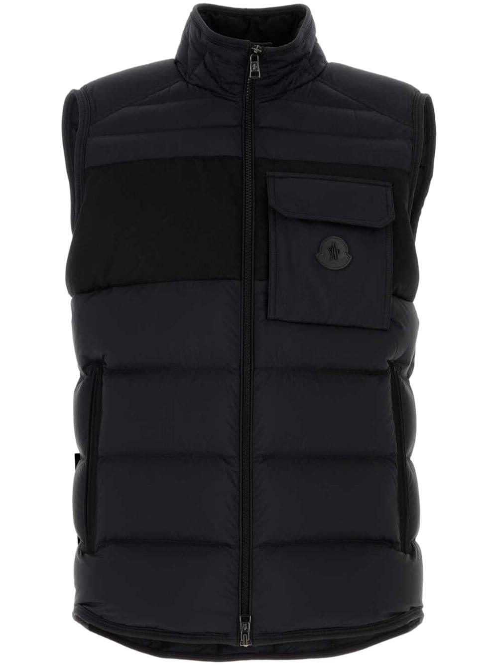 MONCLER Men's Tonal Paneled Down Vest In Black Product Image