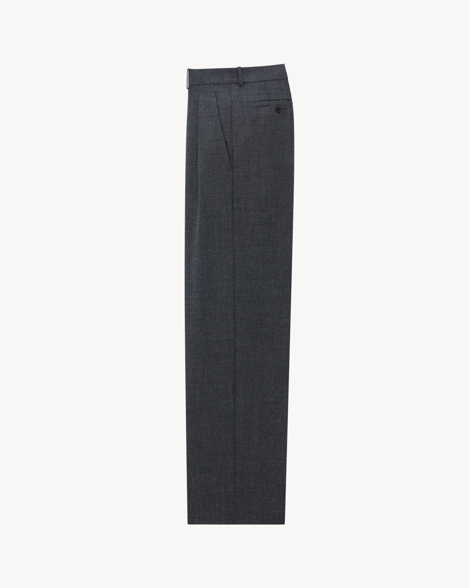 low-waisted pants in wool chiné Product Image