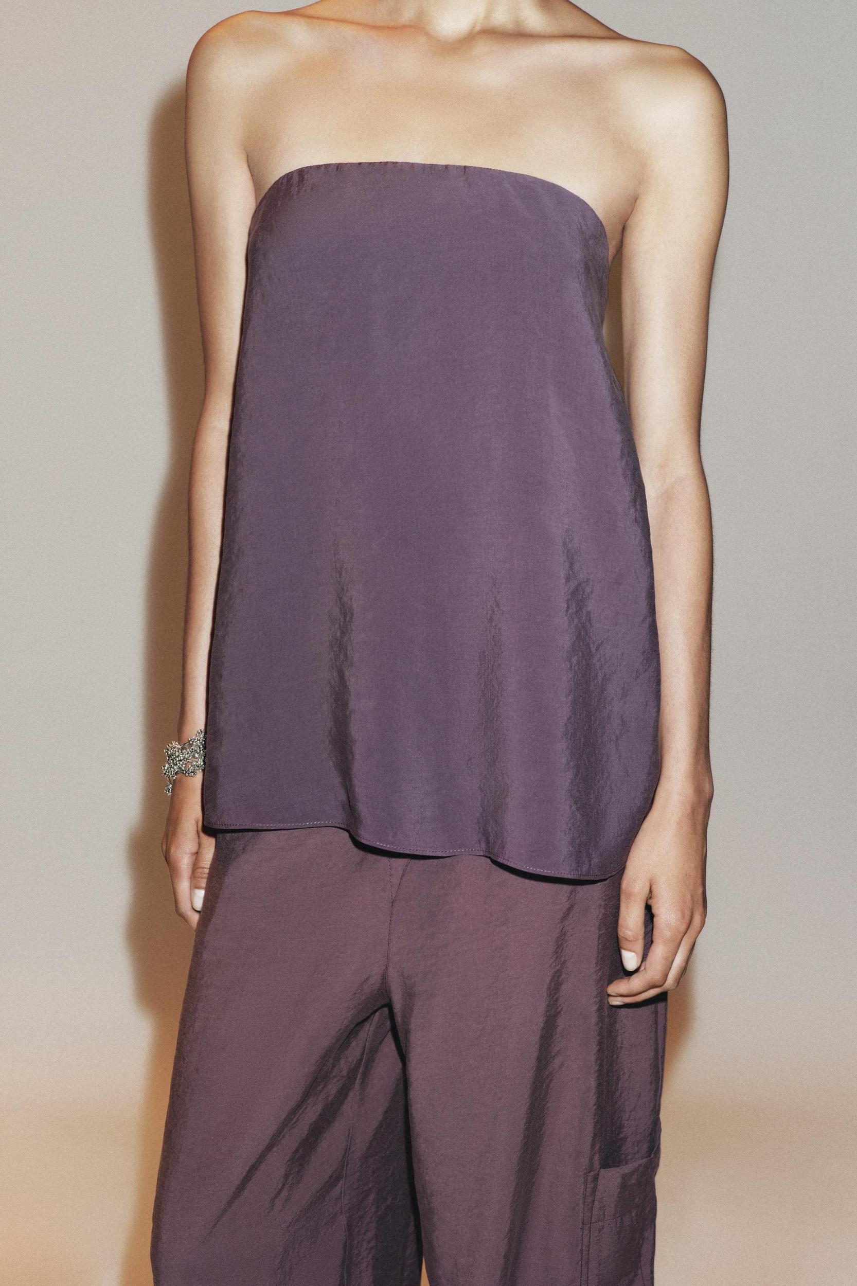 FLOWY STRAPLESS TOP Product Image