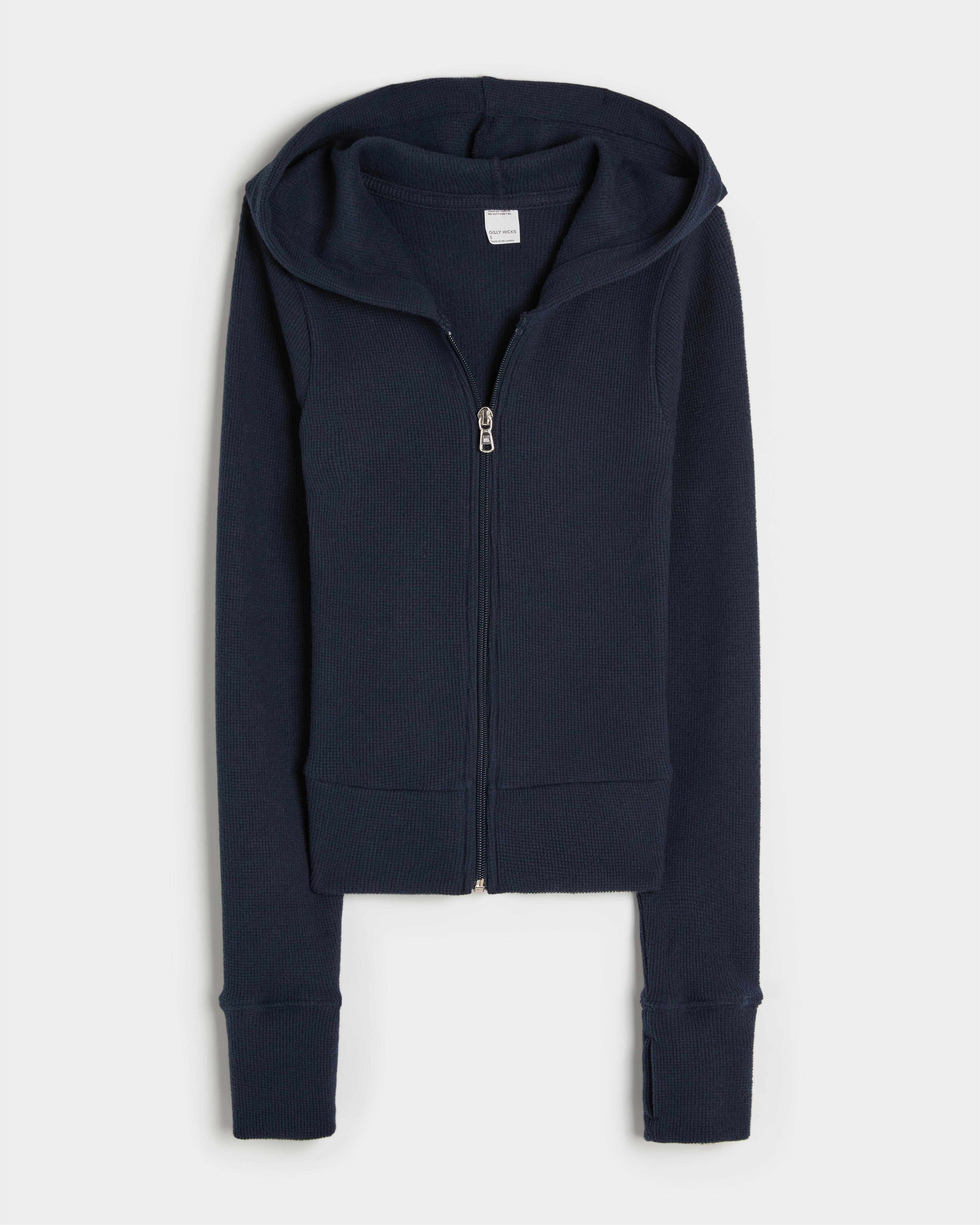 Gilly Hicks Waffle Zip-Up Hoodie Product Image