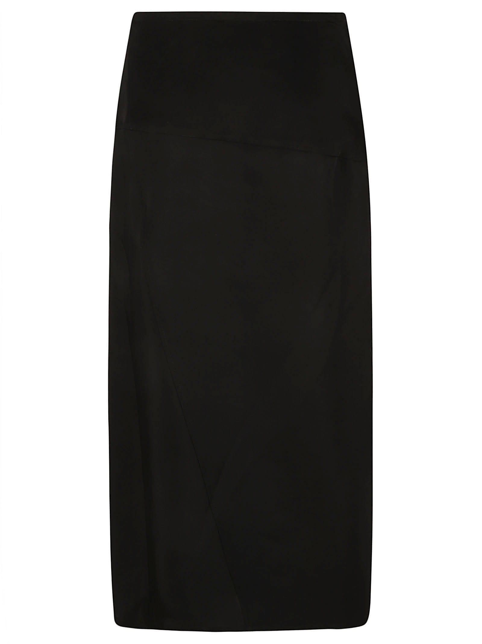 JIL SANDER Zipped Midi Skirt In Black Product Image