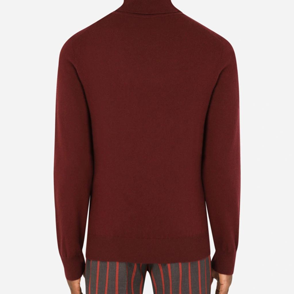 Cashmere Turtle-neck Sweater In Bordeaux Product Image