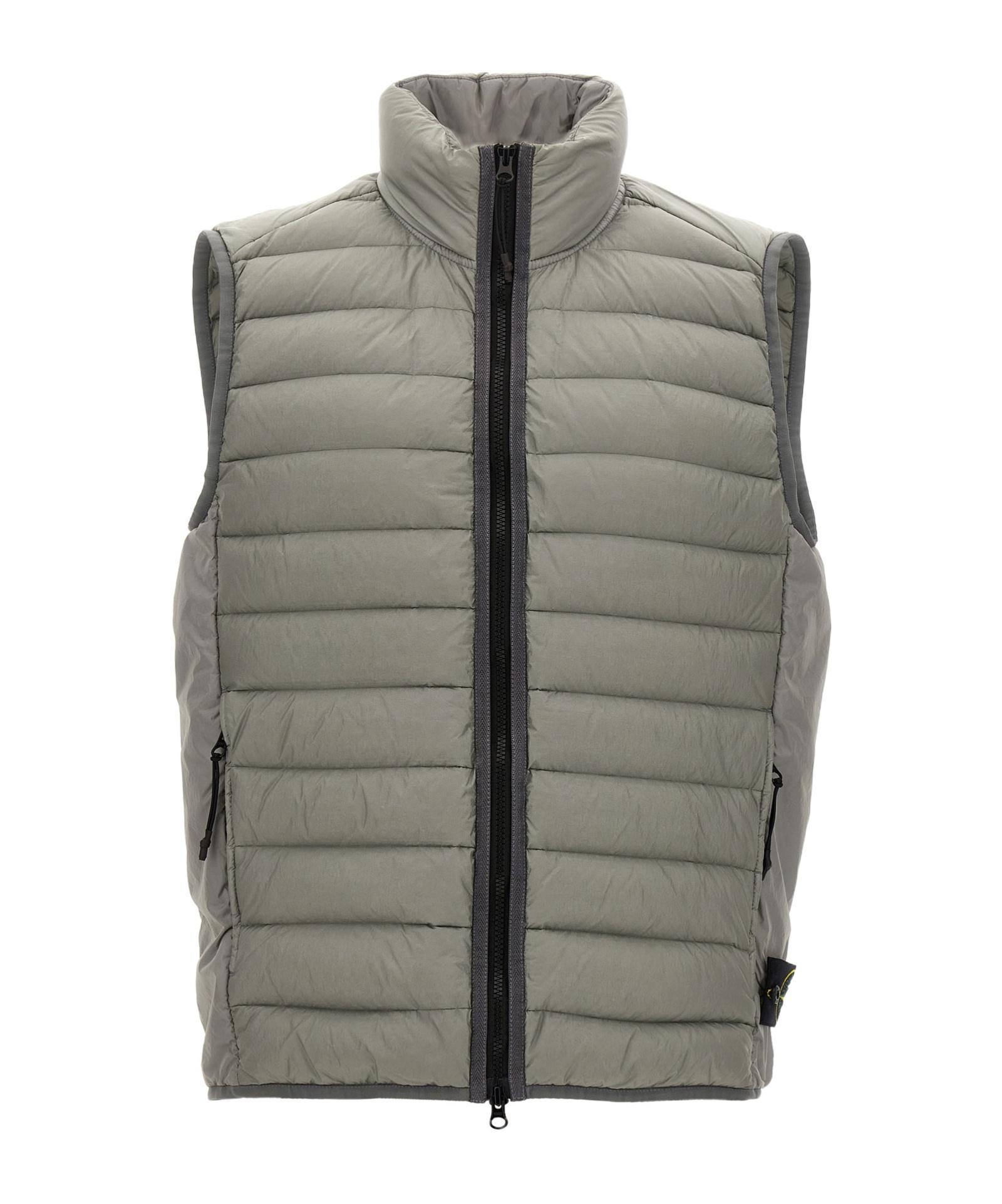 STONE ISLAND Quilted Vest 100 Gr In Gray Product Image