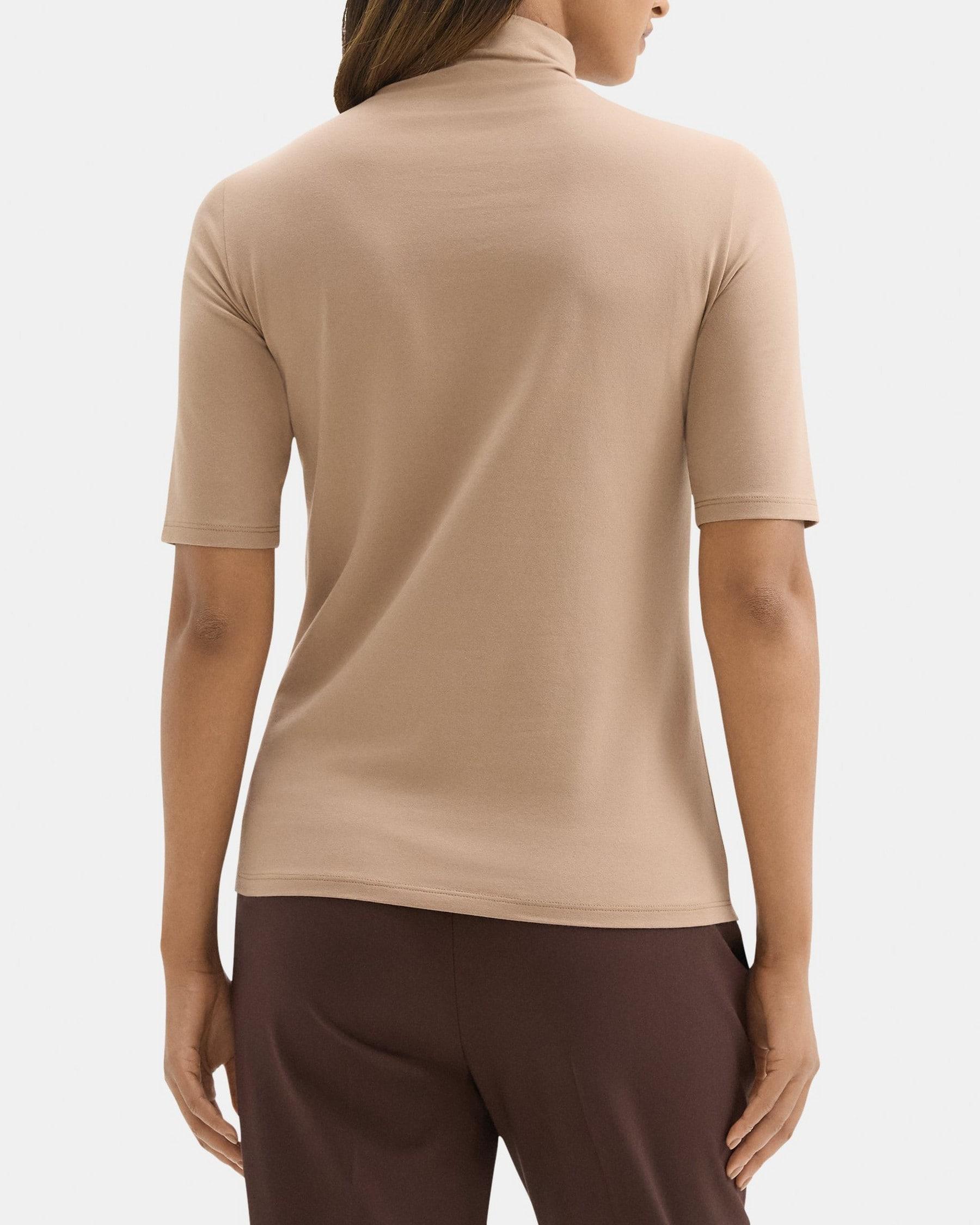 Turtleneck Tee in Pima Cotton Jersey Product Image