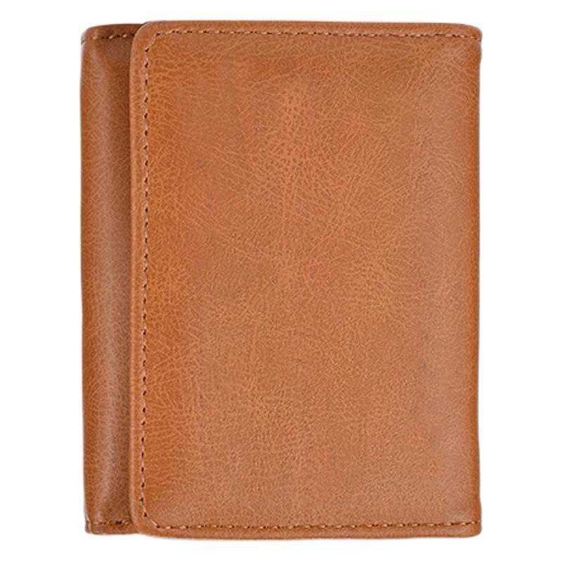 Plain Faux Leather Short Wallet Product Image