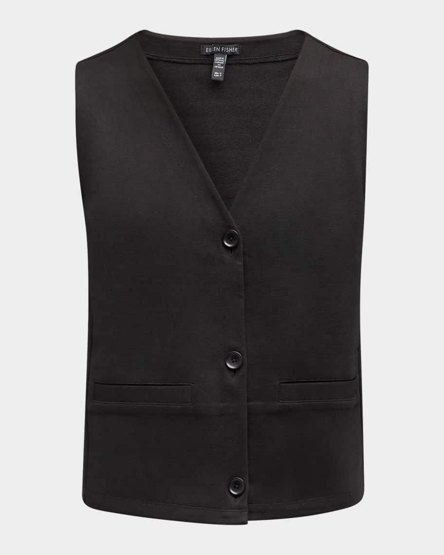 Button-Down Flex Ponte Vest Product Image