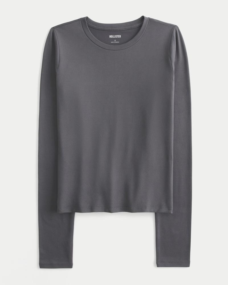 Seamless Fabric Long-Sleeve Crew Top Product Image