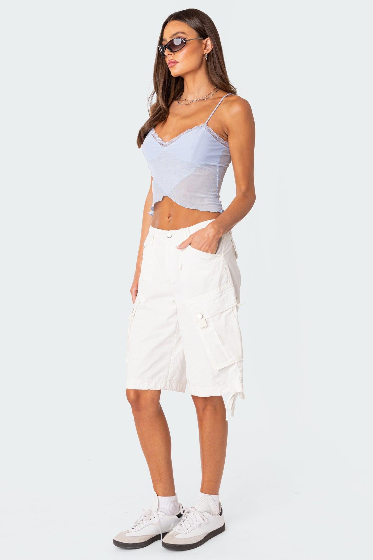 Crossover Mesh Tank Top Product Image