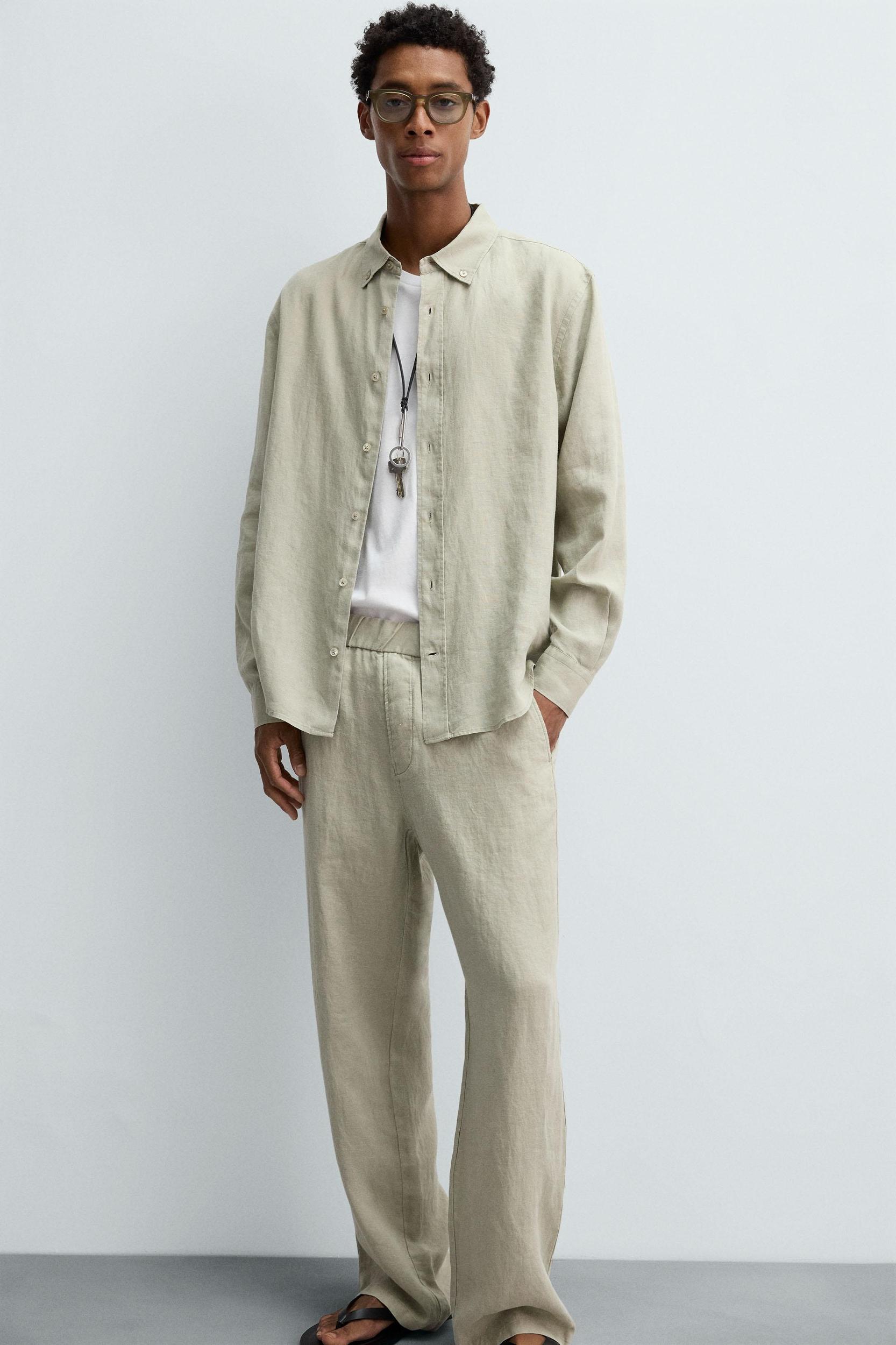LINEN PANTS IN 100% LINEN Product Image