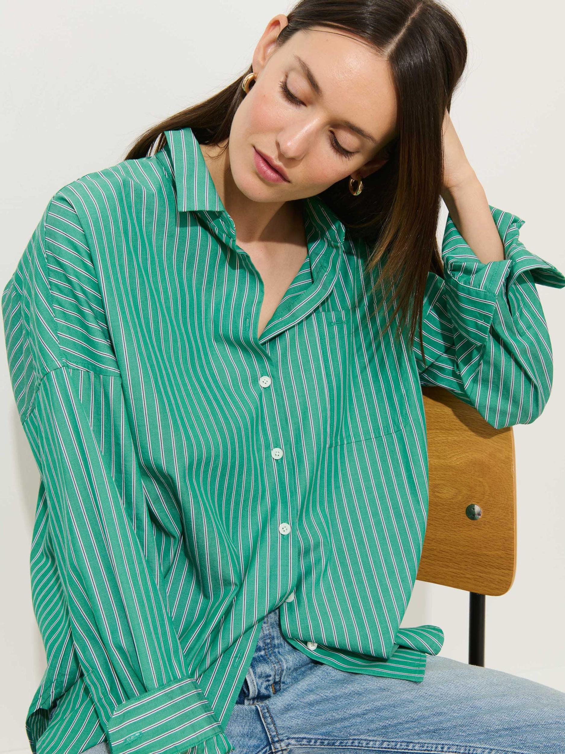 Jo Striped Shirt In Cotton Poplin Product Image