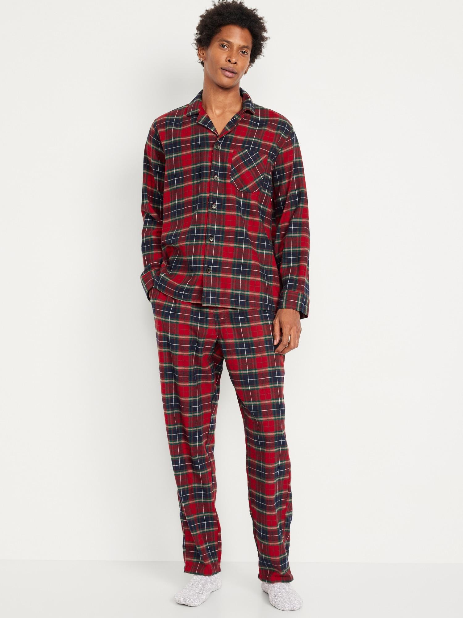 Printed Flannel Pajama Set for Men Product Image