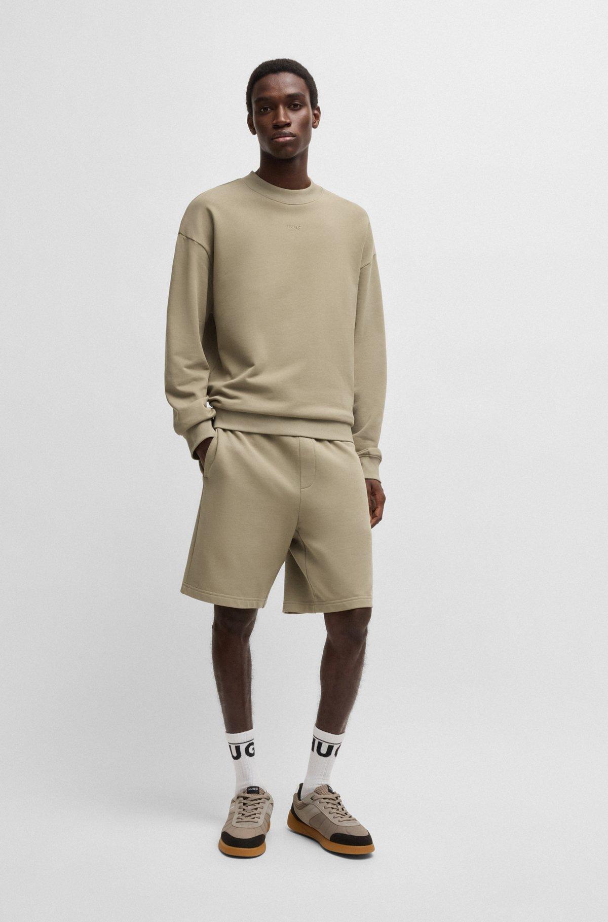 Relaxed-fit shorts in cotton terry with printed logo Product Image