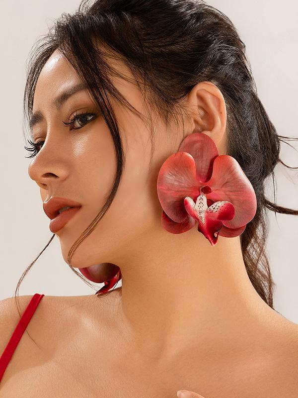 Flower Shape Drop Earrings Product Image