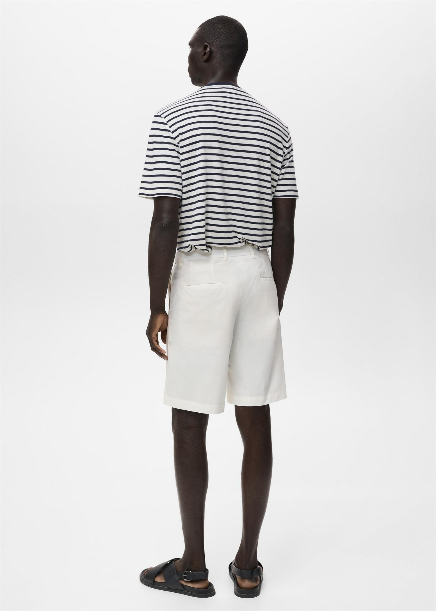 Cotton bermuda shorts with an interior elastic strip - Men | MANGO USA Product Image