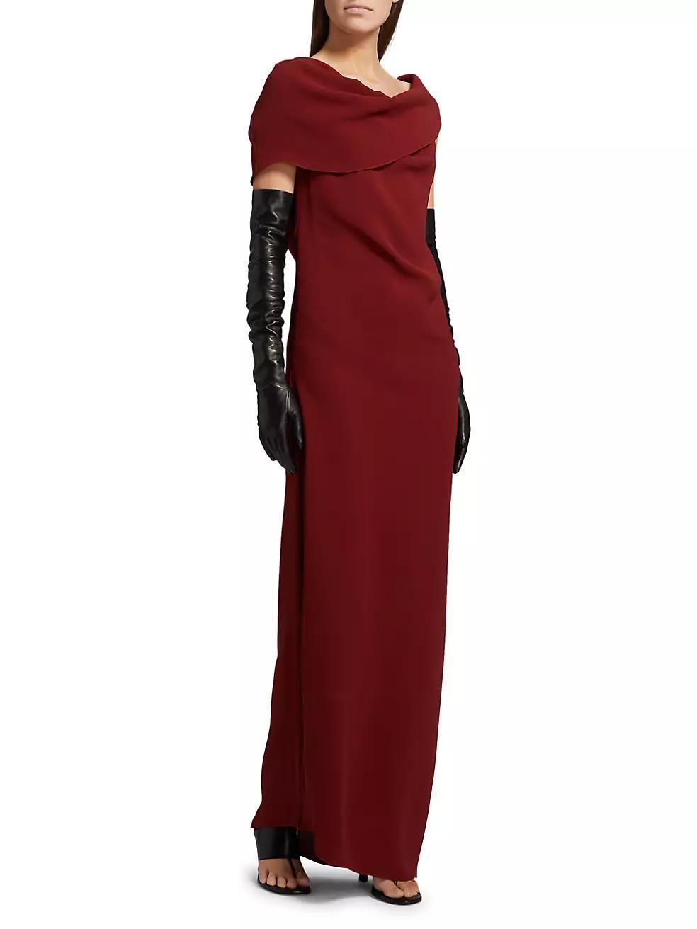 Nassau Silk Draped Maxi Dress Product Image