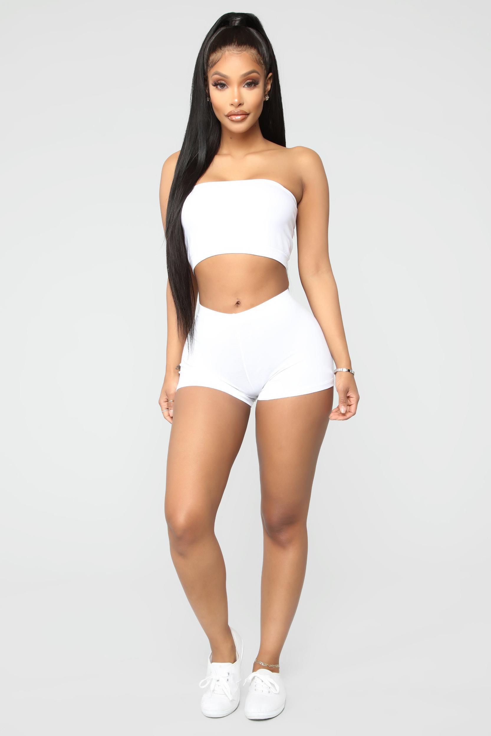 Plain Jane Mini Shorts - White Product Image
