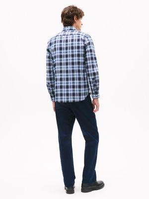 Regular Fit Plaid Stretch Poplin Shirt Product Image