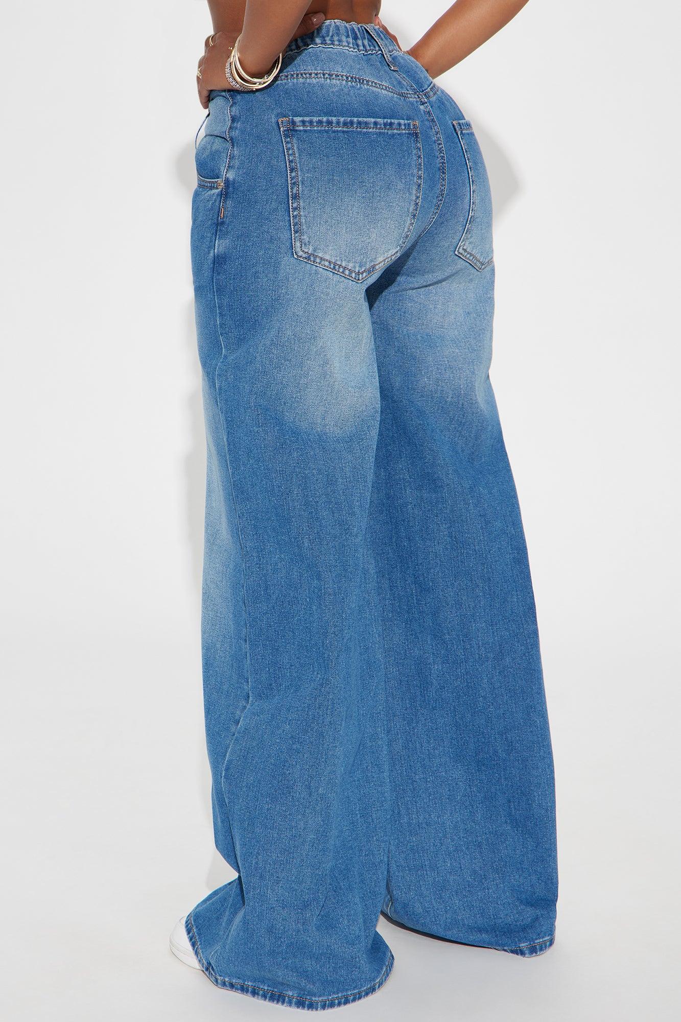 Straight To It Wide Leg Jeans - Medium Wash Product Image