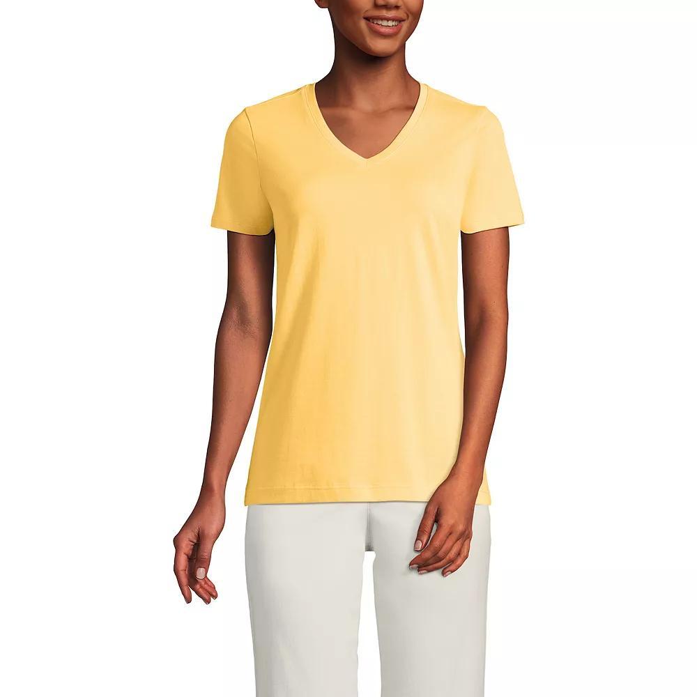 Petite Lands' End Relaxed-Fit Supima Cotton V-Neck Tee, Women's,  Product Image