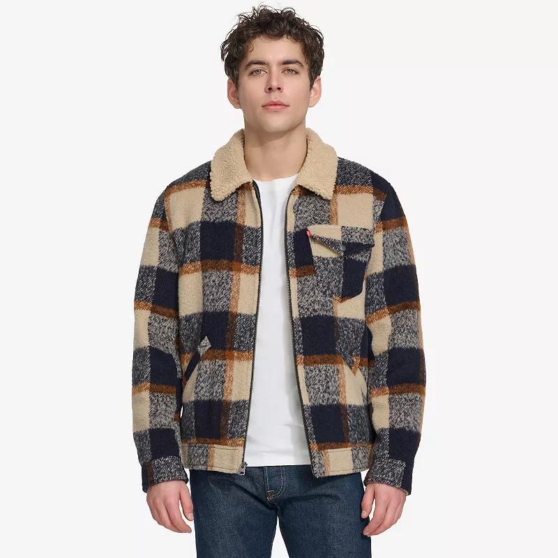 Mens Levis Wool Blended Depot Jacket with Sherpa Collar Product Image