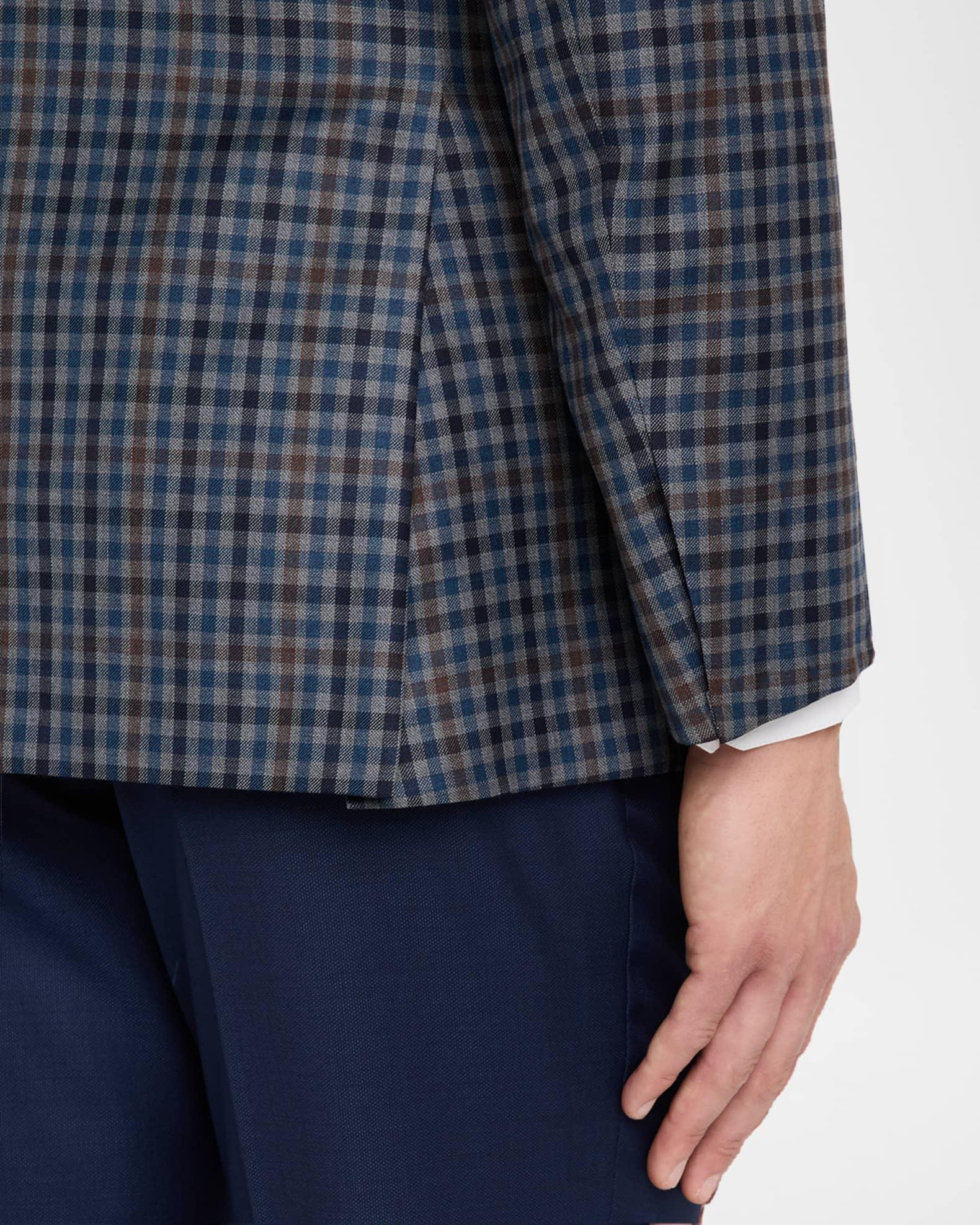 Men's Multi-Check Wool Single-Breasted Sport Coat Product Image