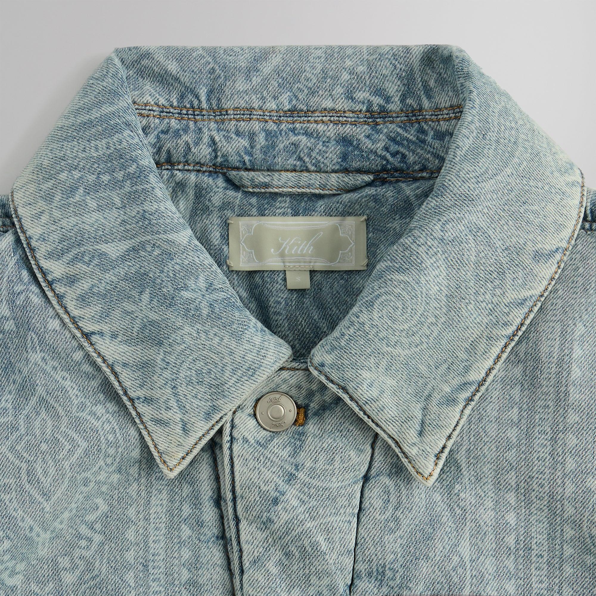 Kith Puffed Jase Paisley Denim Jacket - Light Indigo Male Product Image