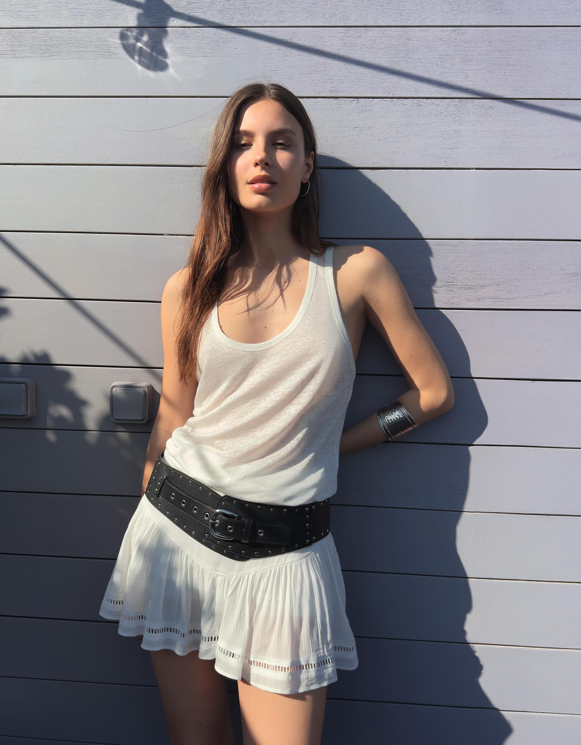 Textured mini skirt Product Image