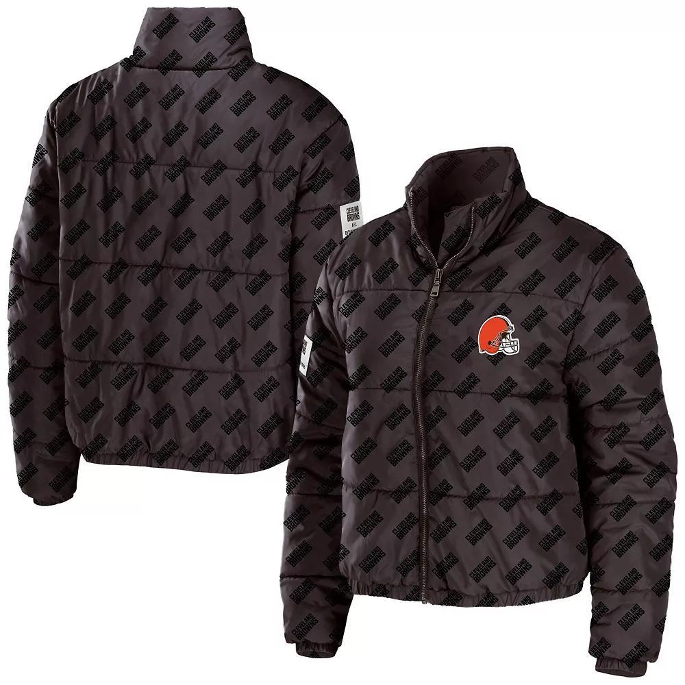 Women's WEAR by Erin Andrews Black Las Vegas Raiders Puffer Full-Zip Jacket,  Product Image