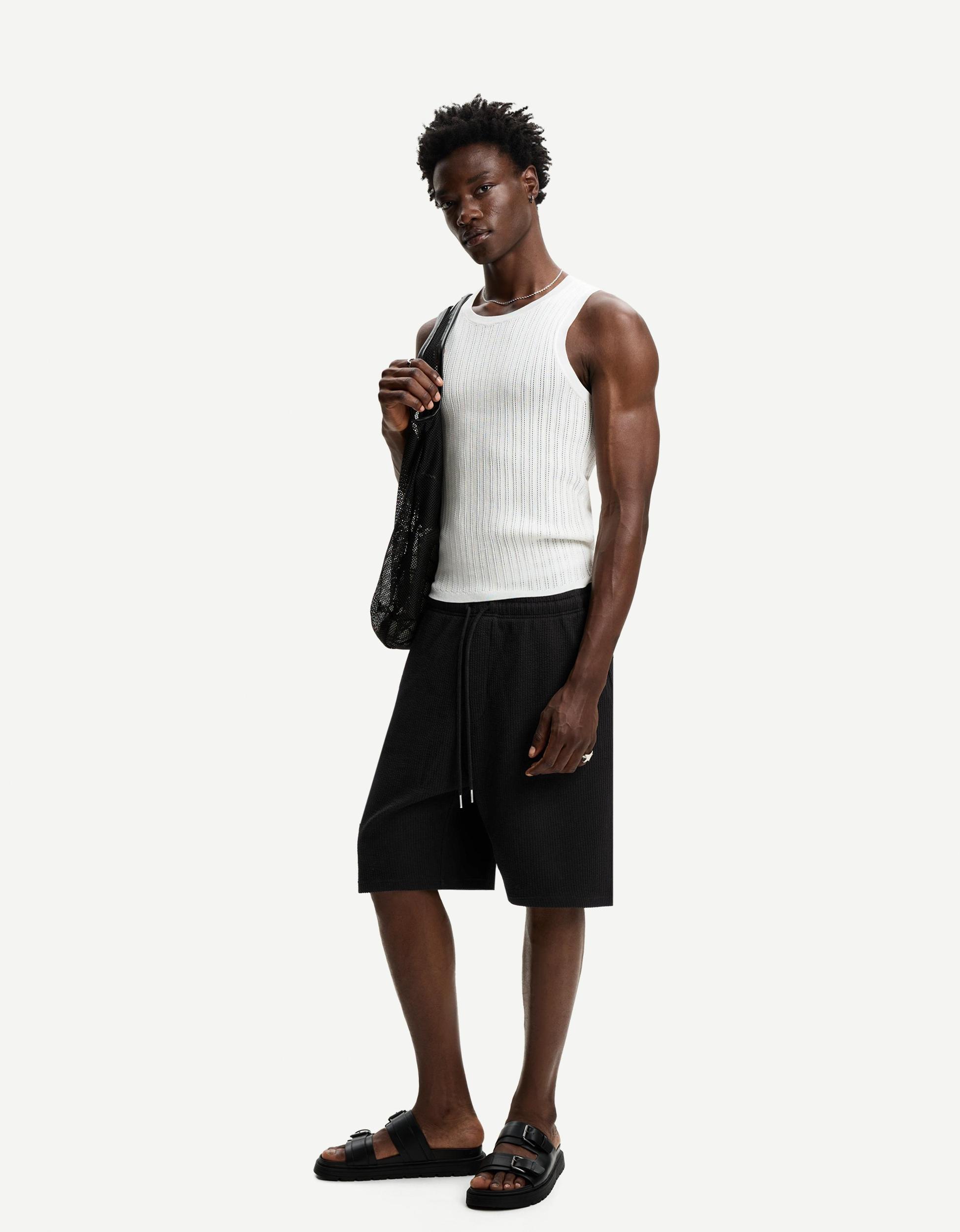 Textured Bermuda shorts Product Image