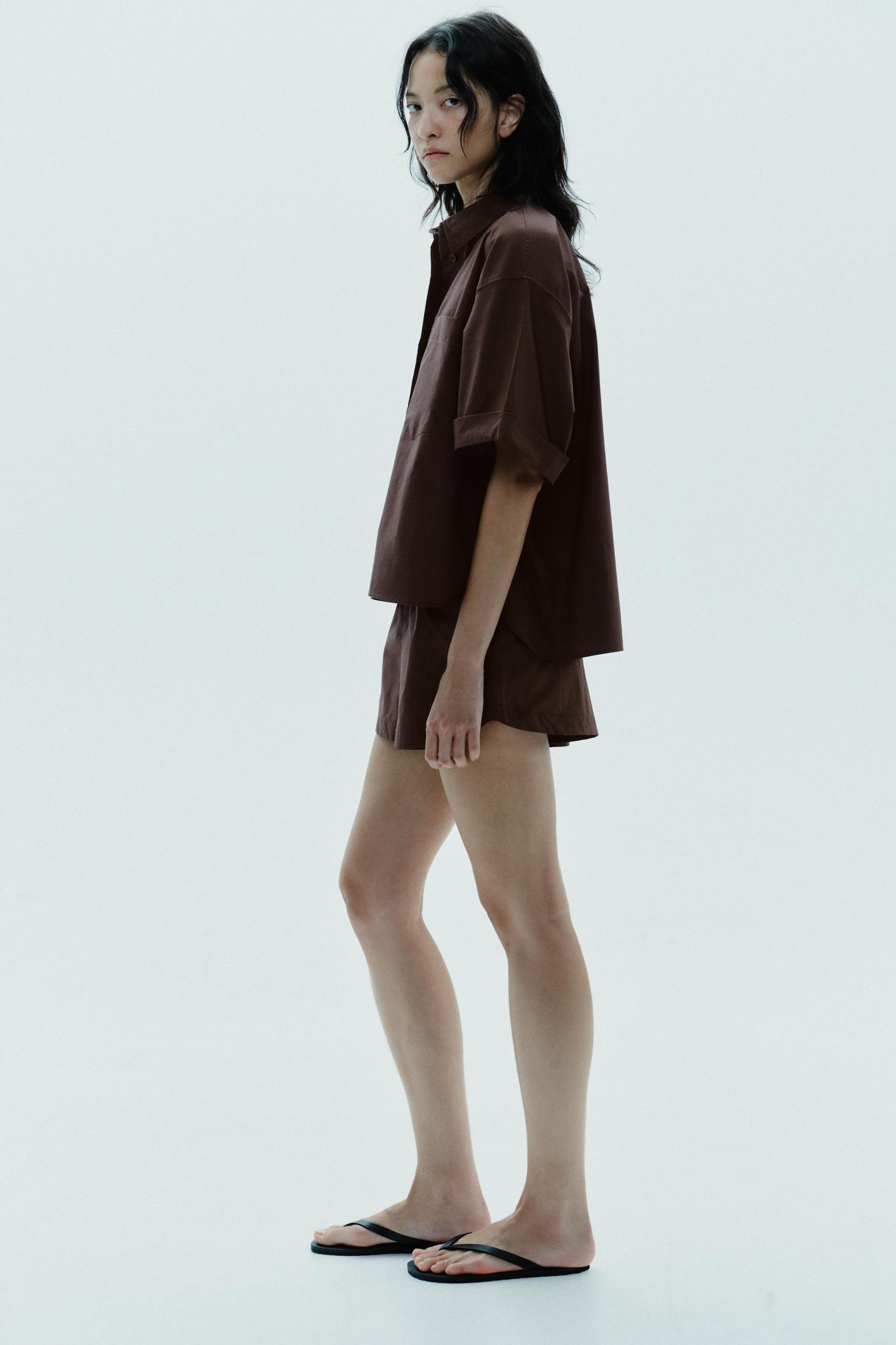 POPLIN MINI SHORTS Product Image