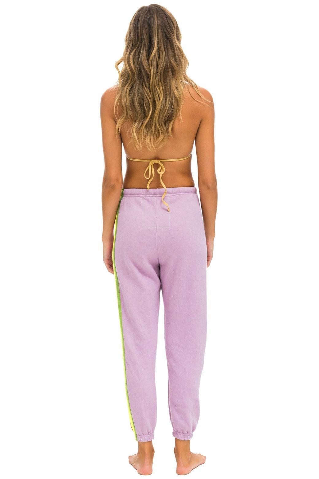 5 STRIPE SWEATPANTS - MAUVE // PINK // GREEN Female Product Image