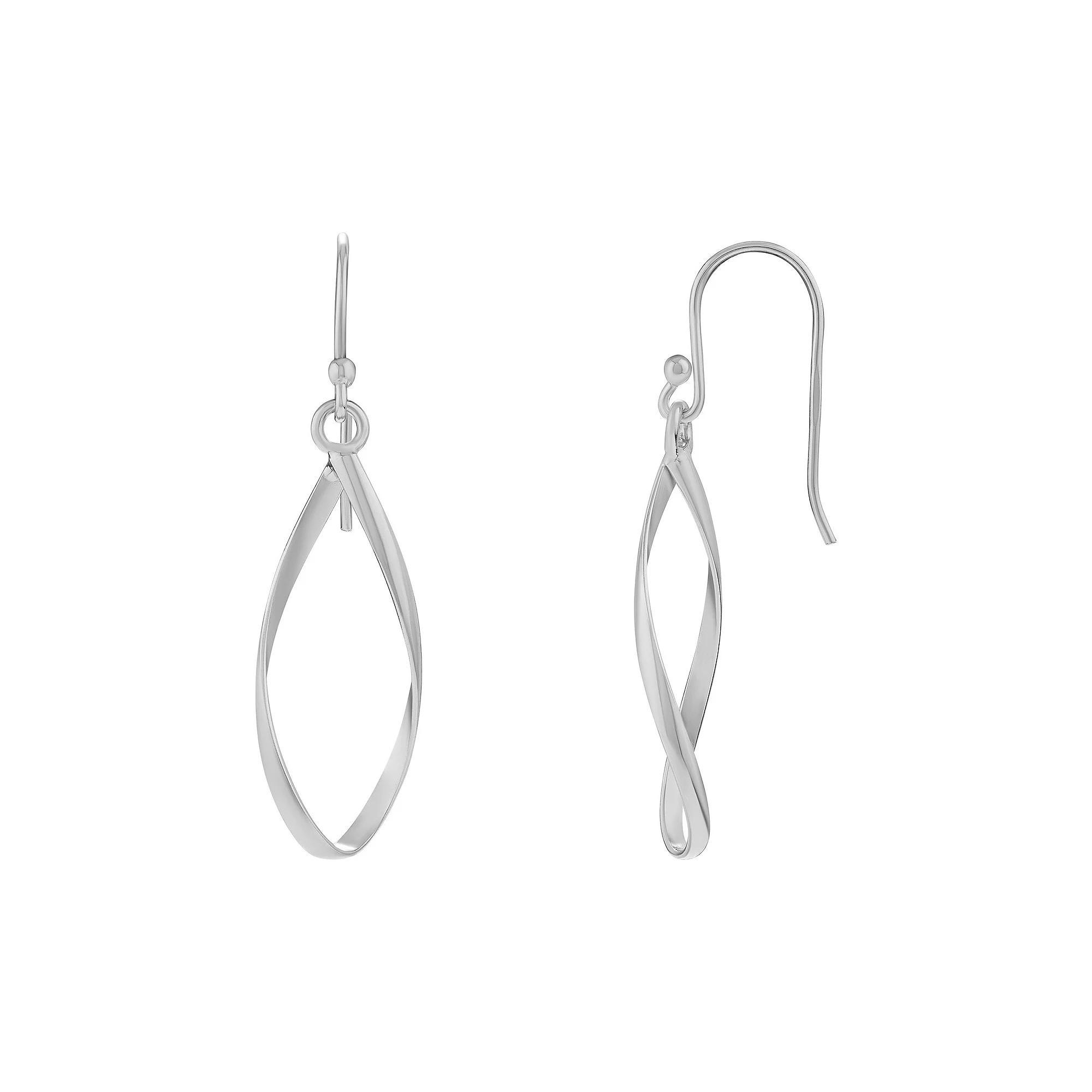 PRIMROSE Sterling Silver Twist Teardrop Earrings, Women's Product Image