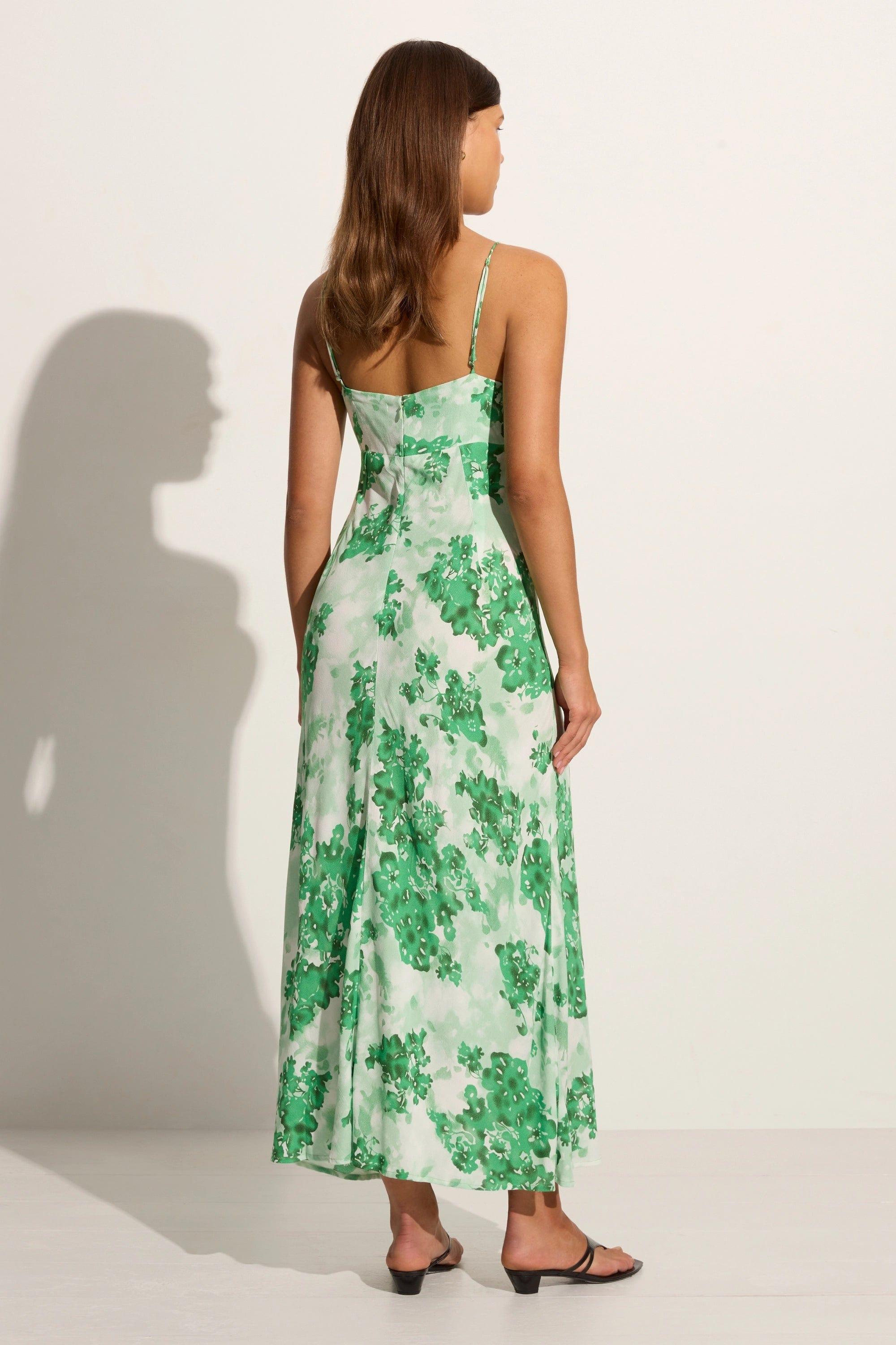 San Paolo Midi Dress Rosella Floral Green - Final Sale Product Image