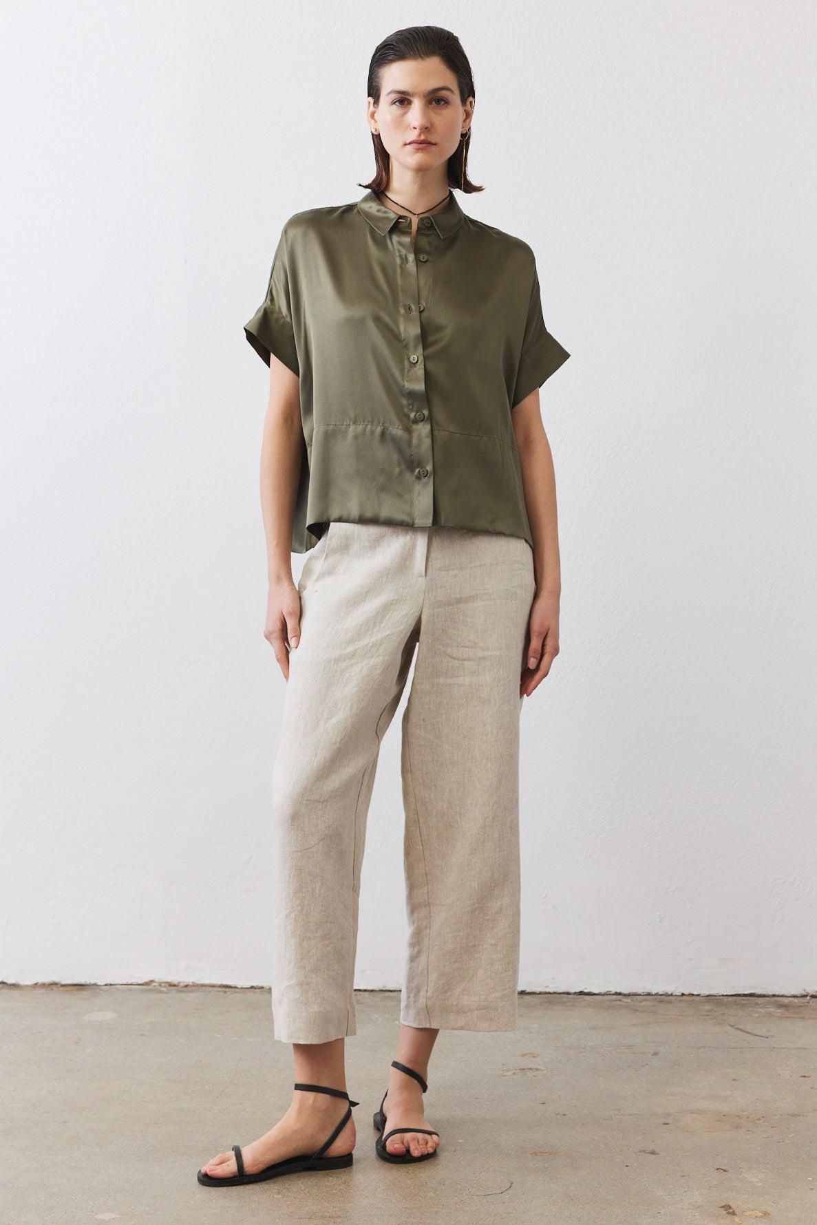 Linen A-Line Pants Product Image
